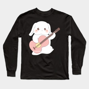 Guitarist Bunny Girl | Bunniesmee Musician Long Sleeve T-Shirt